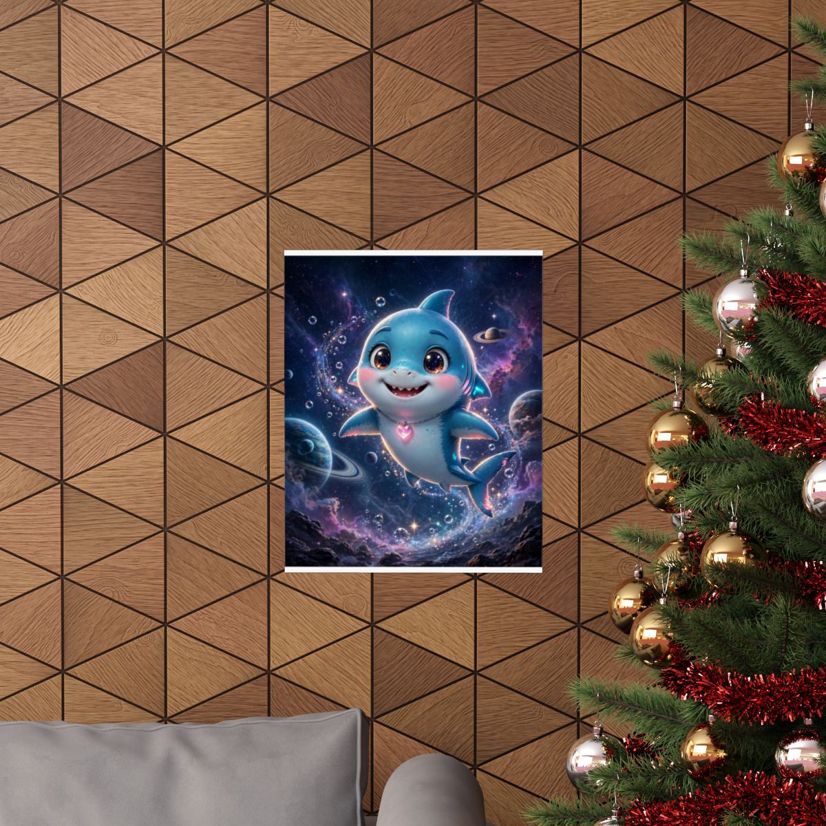 Finn — Shark Buddy — Kids Room Poster