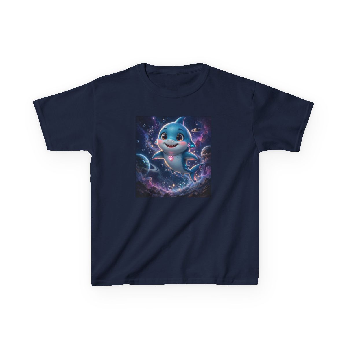 Finn — Shark Buddy — Kids Tee (Budget Edition)